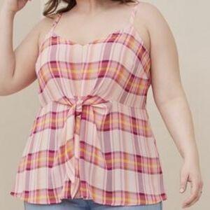 Torrid Peplum Tie Front Cami 2x/18-20